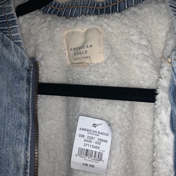 American Eagle Bomber Jean Jacket - Picture 2 of 3